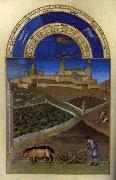 LIMBOURG brothers Les trs riches heures du Duc de Berry: Mars (March) wf china oil painting artist